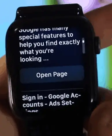 Apple Watch Siri Open Page
