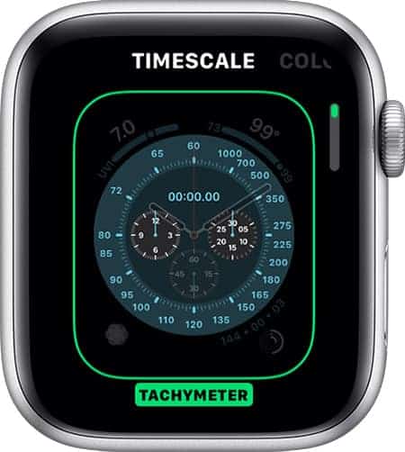 Apple watchOS7 Series5 watch face edit feature
